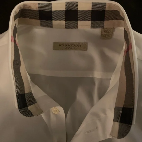 White Burberry Button Down